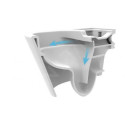 Pre-walled universal toilet (WC) frame sets EU (4 in 1) + suspended toilet EU Square Rimless with slim Soft Close coating