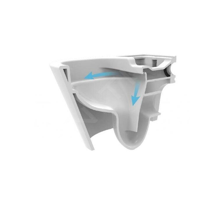 Priekšsienu universālā tualetes (WC) rāmja komplekti EU (4 in 1) + piekaramā tualete EU Square Rimless ar plānu Soft Close pārkl