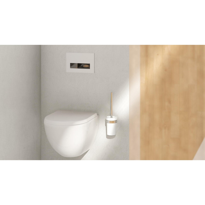 Seina sisse paigaldatav universaalne WC (WC) raamikomplektid EU (4 in 1) + peatatud WC EU Round W3 Velgedeta õhukese pehme Sulge