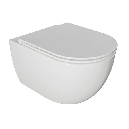 Piekaramā tualete EU round W6 Rimless ar mīkstu ciešu vāku