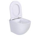 Peatatud WC EU Round Compact W7 Veljeta pehme tihe kate