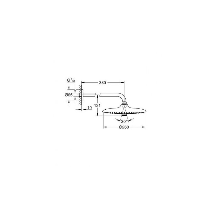 Pre-wall shower sets GROHE Essence 260 mm
