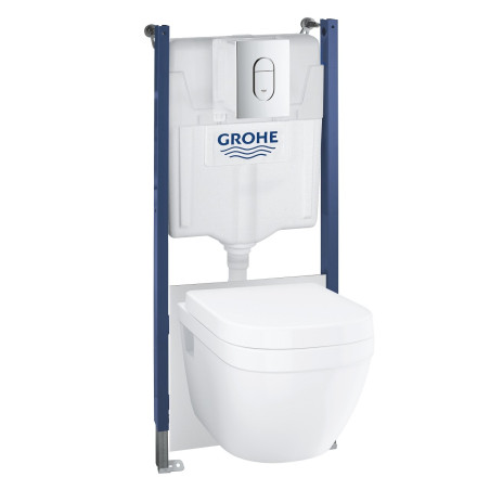 Seinaraamiks on pakitud WC komplekt firmalt GROHE Euro Ceramic Solido 5 in 1, 39700000