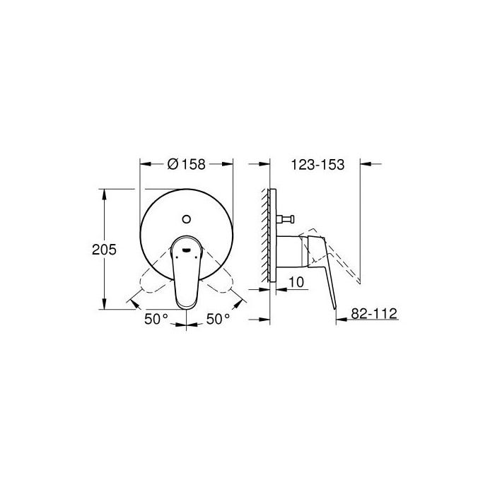 Virsbūve Grohe Eurodisc Cosmopolitan, 24056002