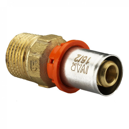 Connector pressed MP 5608 IVAR 20 (2.0) x 1/2"" exterior