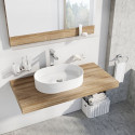 The washbasin is being built in RAVAK Ceramik Slim O, 550 x 370 mm, XJX01155001