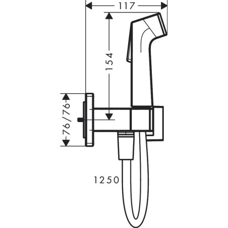 Предварительно облицованные стеной комплекты биде HANSGROHE Square 1jet, 29233700