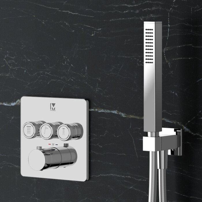 Seinale paigaldatav termostaatdušikomplekt MARINER Eden C, kroom
