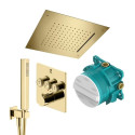 Pre-wall thermostatic shower set MARINER Eden C set, gold gold