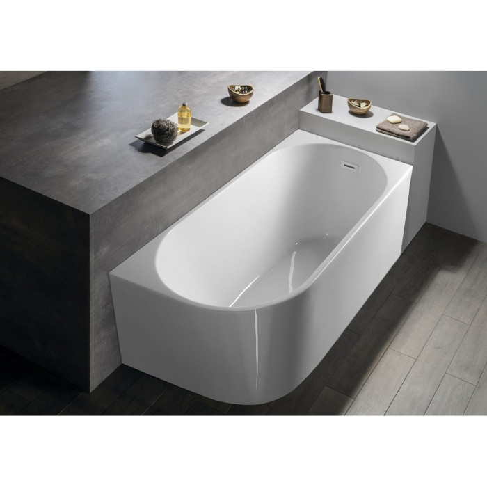 Акриловая отдельностоящая ванна AQUALINE Tibera R 150 x 75 см, правая