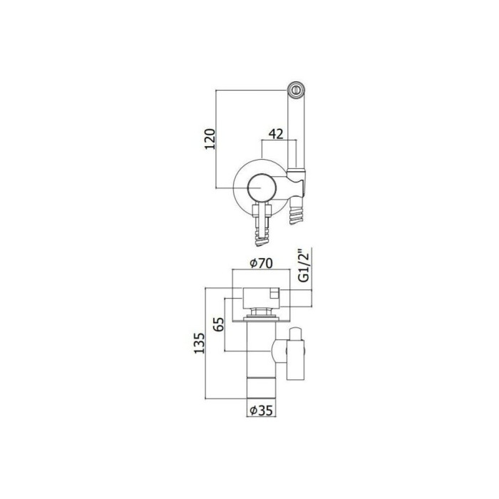 Kit Bidetta dushel PAFFONI Light, ZDUP110BO
