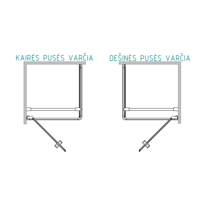 Dušas kabīne BRASTA GLASS Kristina Gold