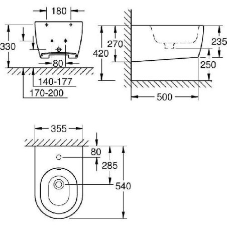 Подвесное биде GROHE Essence, 3957400H