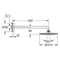 Stationary shower head with holder GROHE Rainshower Cosmopolitan 210, 26171000