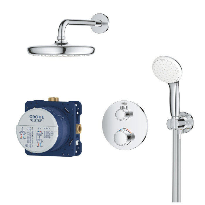 Pre-wall shower sets GROHE Grohtherm Tempesta 210