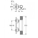 Termostaat dušisegisti dušialusega 62 cm GROHE Grohtherm 1000 Performance, 34834000