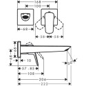 Seina sisse kraan valamule HANSGROHE Logis 206 mm, 71256670
