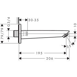 Beak for bath HANSGROHE Logis, 71410670