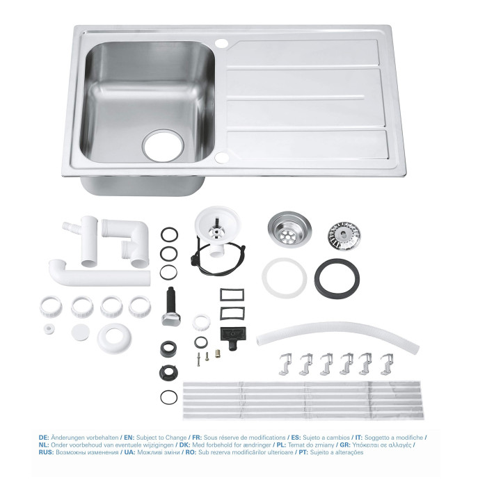Nerudijančio plieno plautuvė GROHE K500 100x50 cm, 31563SD1