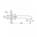 Beak for bath GROHE Essence 221 mm, 13449GL1
