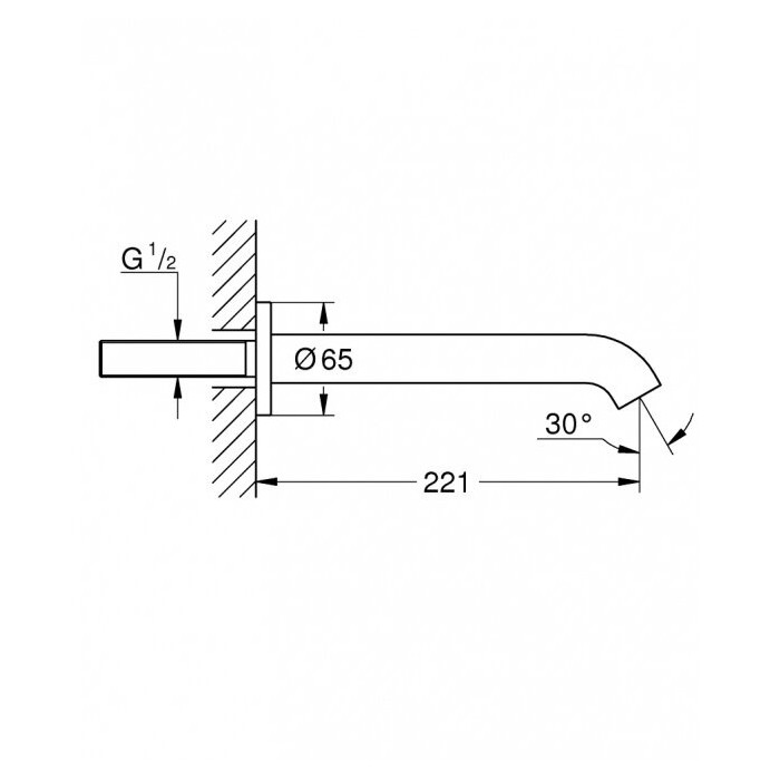 Knābis vannai GROHE Essence 221 mm, 13449DC1