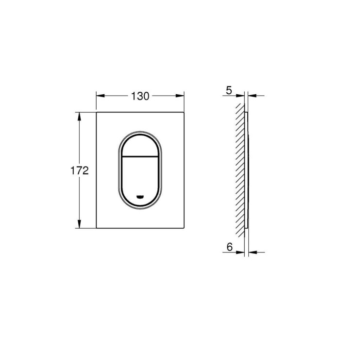 Кнопка смыва унитаза GROHE Arena Cosmopolitan S, 37624A00