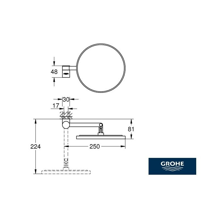 Peegel GROHE valik, 41077GL0