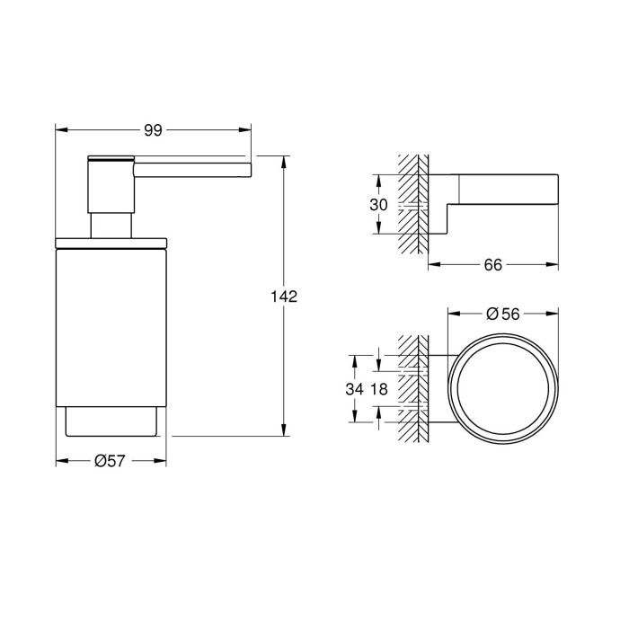 Дозаторы жидкого мыла GROHE Choice, 41218KF0