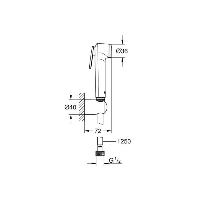 Käsiduši komplekt GROHE Tempesta-F, 27513GL1