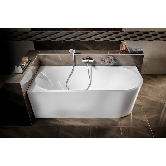 Акриловая отдельностоящая ванна AQUALINE Tibera L 150 x 75 см, левая E1046