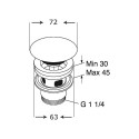 Клапан донный VILLEROY & BOCH с переливом, 8L0334S5