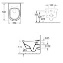 Pakabinamas unitazas VILLEROY & BOCH Architectura, Rimless su Ceramic plus danga, 4694HRR1
