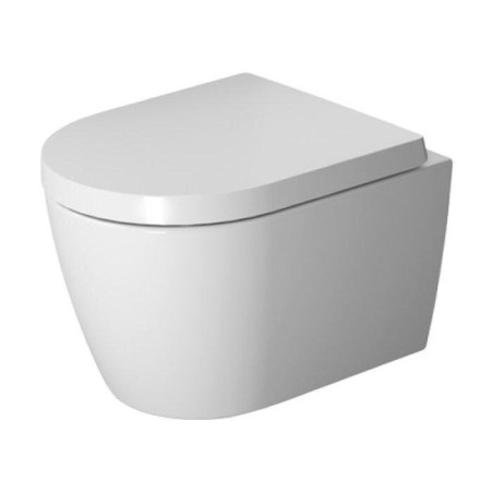 Piekaramā tualete DURAVIT Me by Starck Compact Rimless ar mīkstu ciešu vāku, 45300900A1