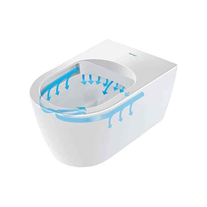 Подвесной унитаз DURAVIT Me by Starck Compact Rimless с крышкой Soft close, 45300900A1
