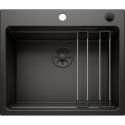 Above the countertop is mounted sink BLANCO Etagon 6 Black Edition, 526339