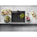 Над столешницей монтируется мойка BLANCO Etagon 6 Black Edition, 526339