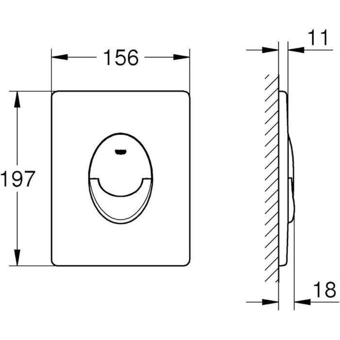 WC flush button GROHE Start, 38964KF0