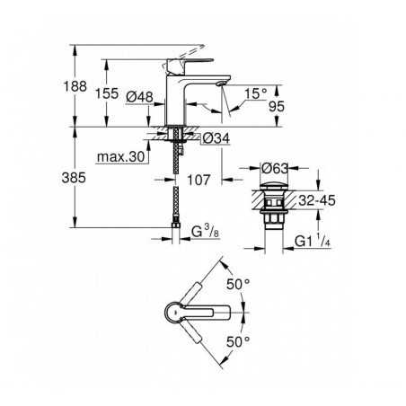 Segisti valamule GROHE Lineare XS-Size, 23791DC1