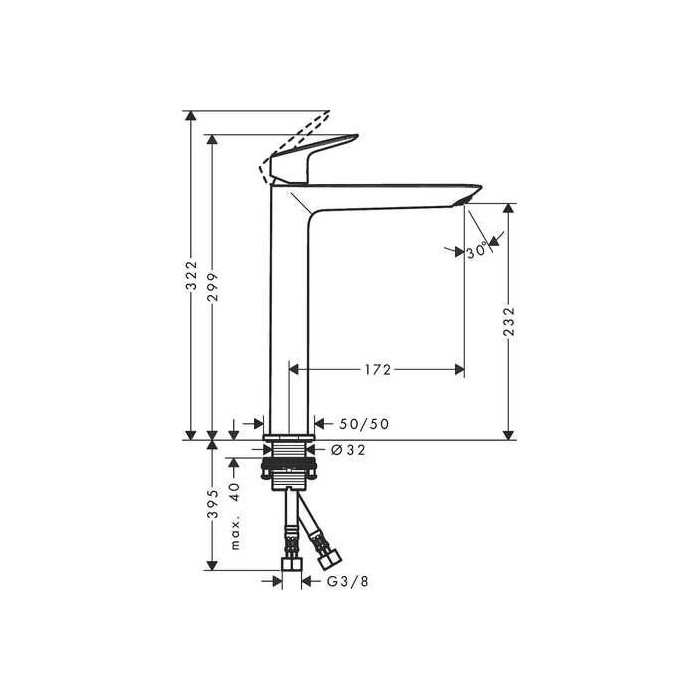 Praustuvo maišytuvas HANSGROHE Logis 240, 71258670