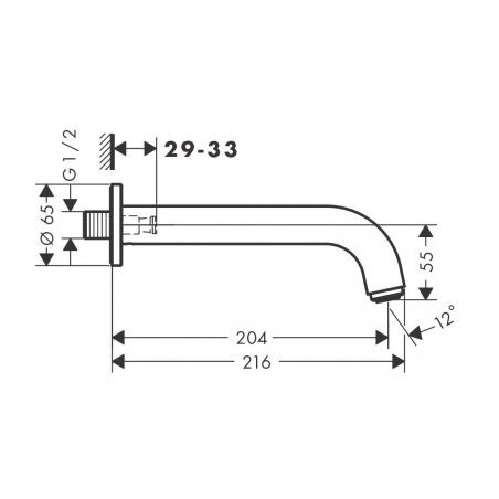 Knābis vannai HANSGROHE Vernis Blend, 71460000
