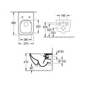 Pakabinamas unitazas VILLEROY & BOCH Collaro Direct Flush WC su Soft-close dangčiu, 4626HS01