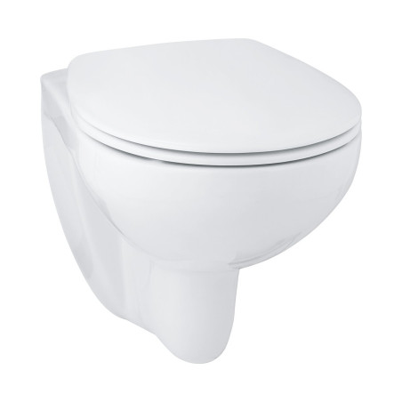 Подвесной унитаз GROHE Bau Ceramic Rimless с тонкой крышкой soft close