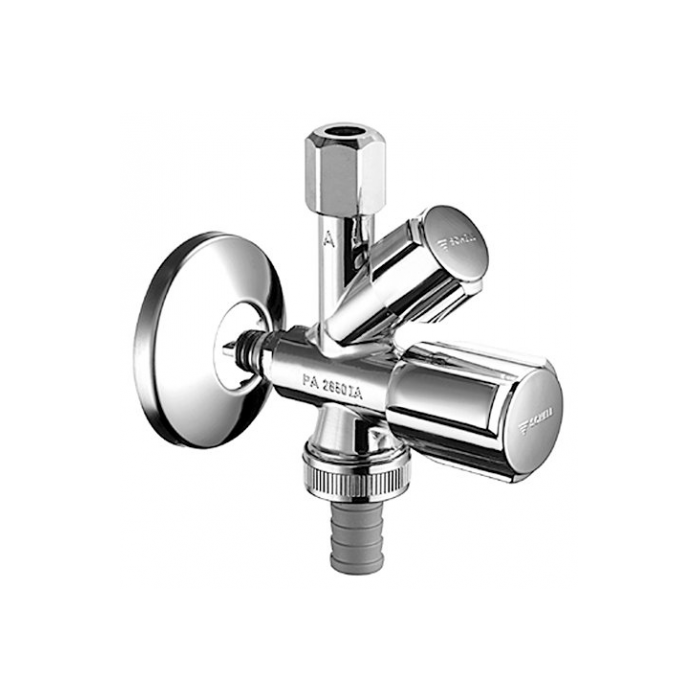 Nurga kombineeritud ventiil SCHELL Comfort 1/2" x 3/4" x 3/8"
