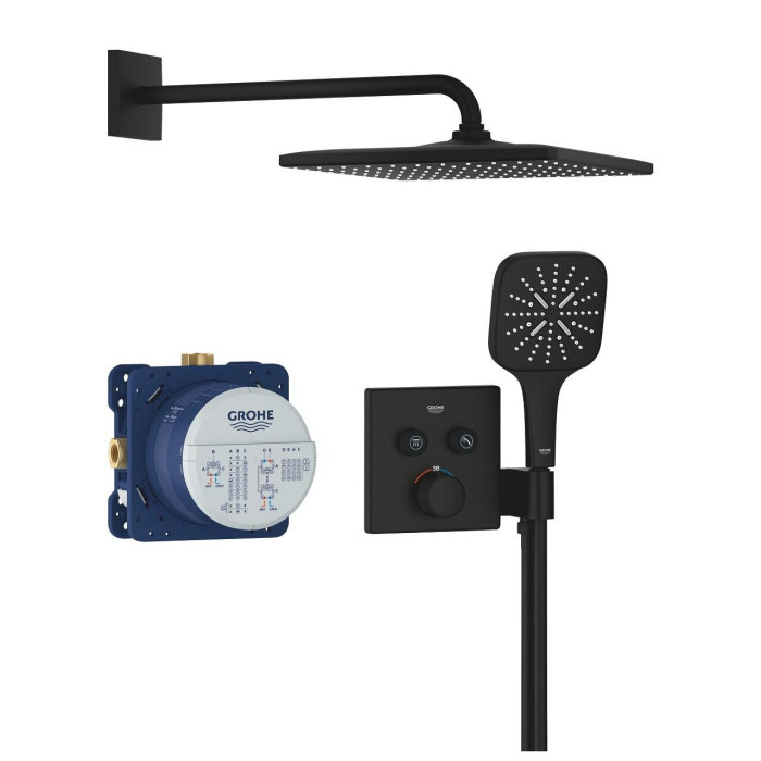 Pirmssienas termostata dušas komplekts GROHE Grohtherm SmartControl Rainshower Mono 310 Cube, 34865KF0