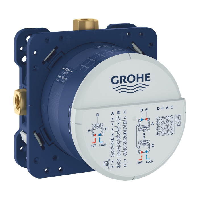 Pirmssienas termostata dušas komplekts GROHE Grohtherm SmartControl Rainshower Mono 310 Cube, 34865KF0
