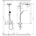 Thermostatic shower system HANSGROHE Pulsify S 260 1jet, 24220140
