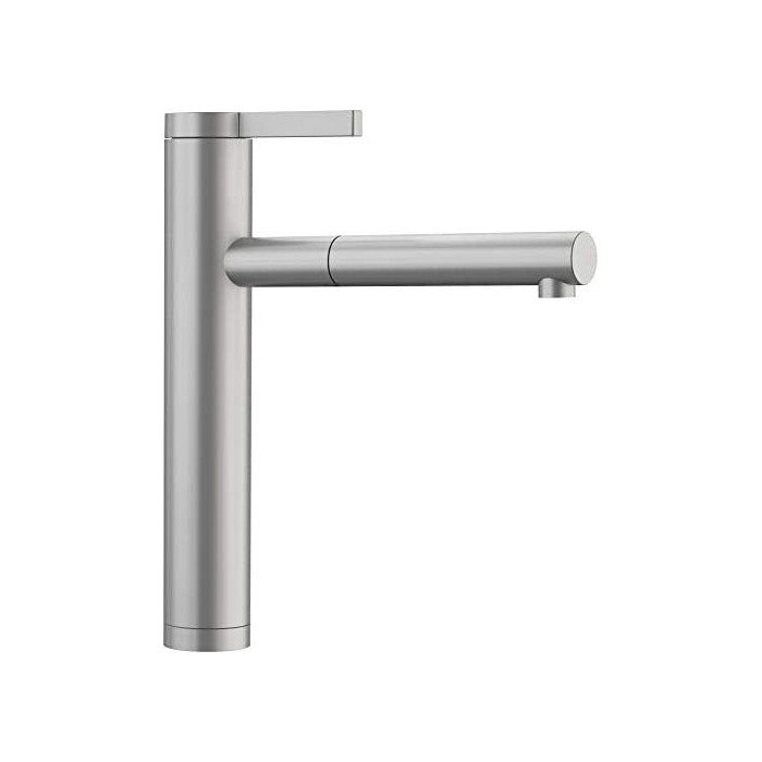 Kitchennis (sink) faucet with drawstring hose BLANCO Linee-S, matte polished non-rusty steel