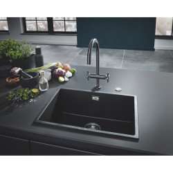 Kompozītmateriālu izlietne GROHE K700U 533x457 mm granīts melns, 31654AP0