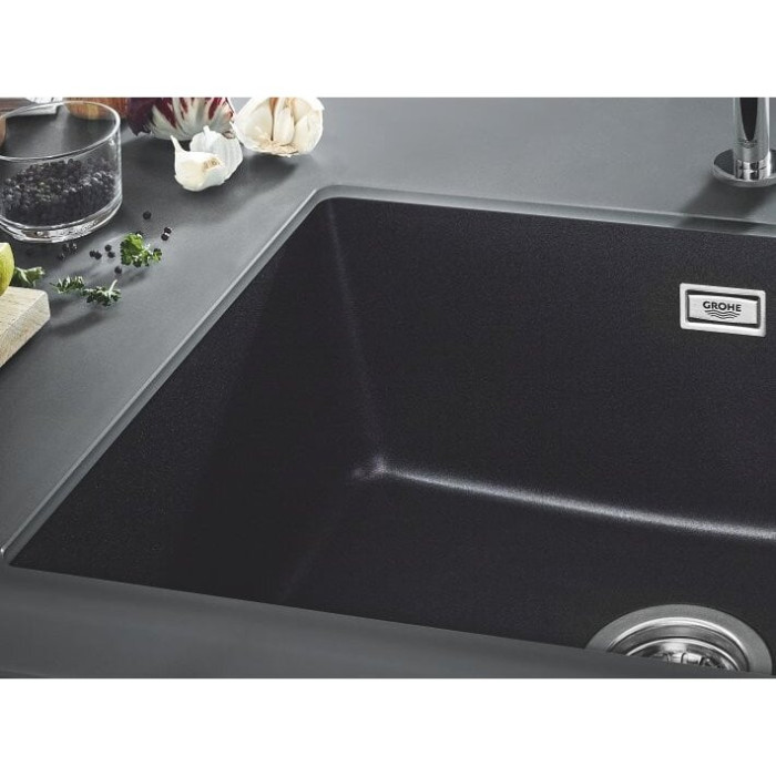 Композитная мойка GROHE K700U 533x457 мм гранит черный, 31654AP0