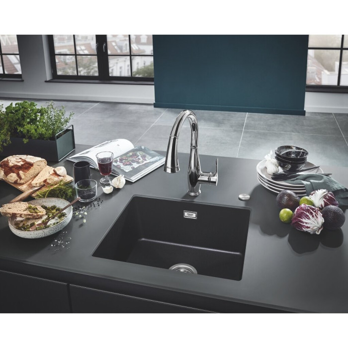 Komposiitvalamu GROHE K700U 533x457 mm graniitmust, 31654AP0